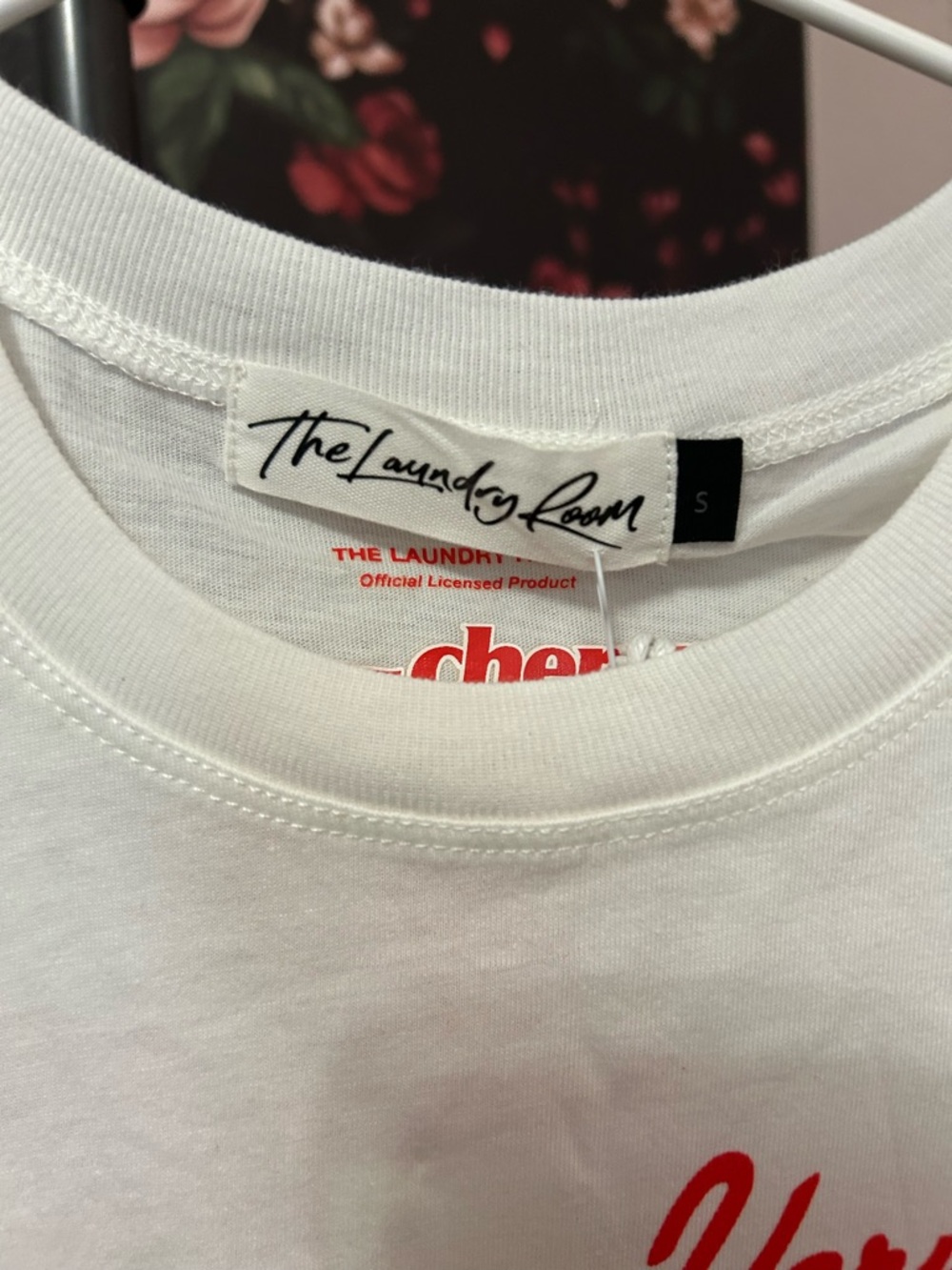 The Laundry Room White Tee with Red Chest Graphic - Picture 2 of 3